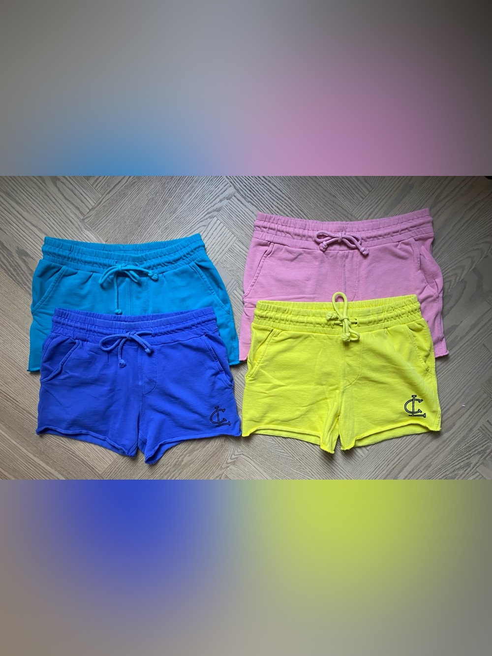 Men's Bodybuilding Shorts - Teal, Blue, Pink, Yellow (selling as a set)
